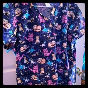 Cherokee, Playful cats and pups, 2XL Scrub Top